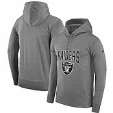 Oakland Raiders Nike Sideline Property of Performance Pullover Hoodie Gray,baseball caps,new era cap wholesale,wholesale hats